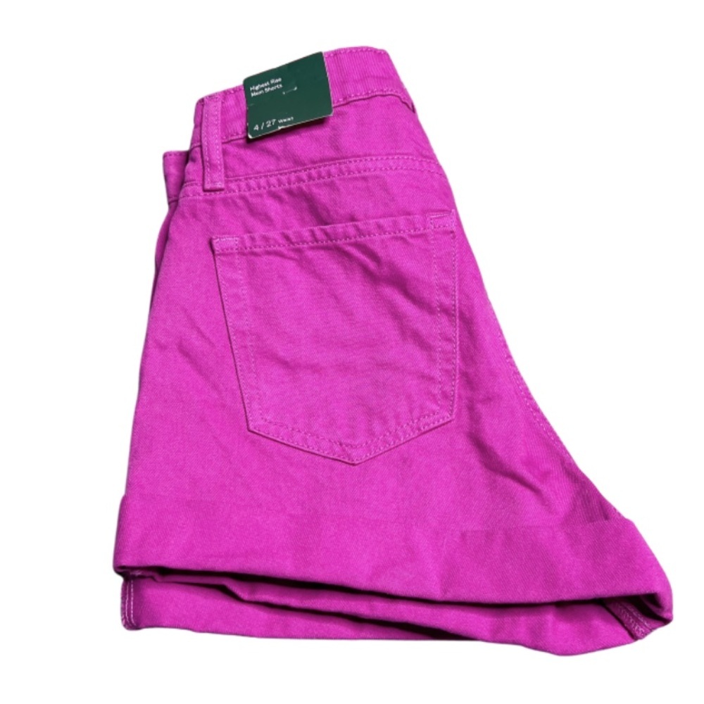 NWT Wild Fable Womens Pink High Waisted Cuffed Denim Summer Casual Shorts Size 4 - Picture 11 of 16